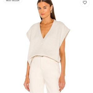 NEW AGOLDE Shaw Vest in Oatmeal Heather Size XL